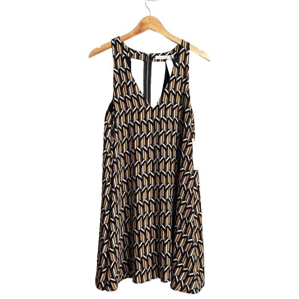 Anthropologie | Bishop + Young Ali Dress Retro Geometrical Print V-Neck | Size M